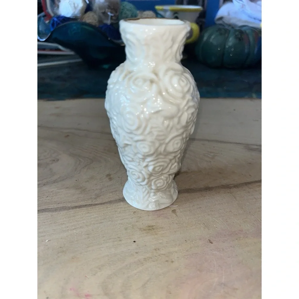 Vintage International Silver Co. Ceramic Rose Bud Vase